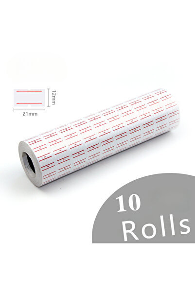 Choice1 ورق ترميز الملصقات باللون الأبيض 10 لفات، ماكينة ترميز ملصقات أسعار السلع في السوبر ماركت، ورق الأسعار الأول