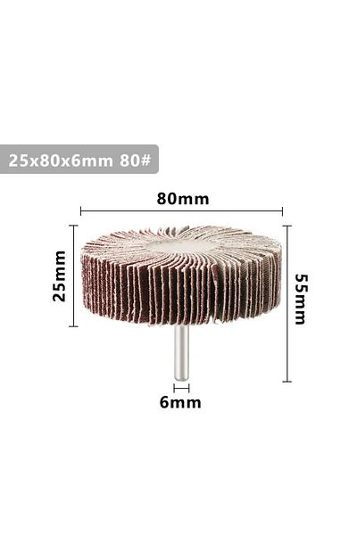 Choice 80mm Cmcp 25-80mm 80 Grit Sanding Flap Wheel Disc Abrasive Grinding Wheel For 6mm Shank Dremel Acces