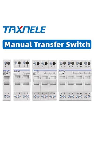 APNEU 2 63a 40a 63a Mts Dual Power Manual Transfer Isolating Switch Interlock Circuit Breaker 1p 2p 3p 4