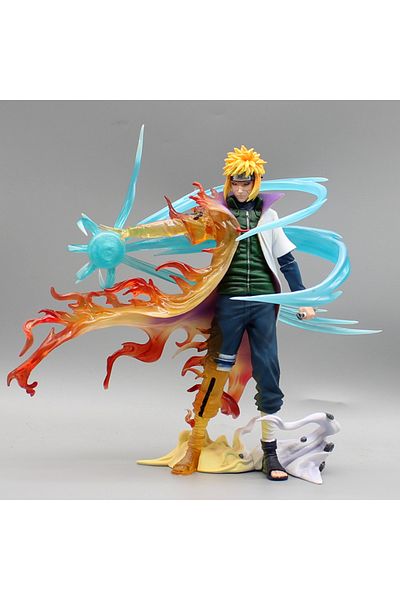 BANDAI with box 26cm Namikaze Minato 26cm Naruto Figures Namikaze Minato Anime Figures Gk Pvc Statue Action