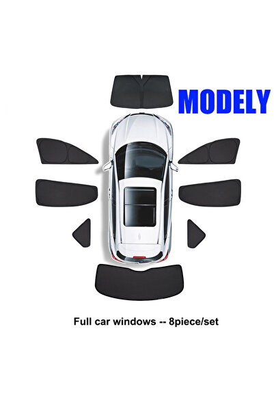 Choice ستائر جانبية سوداء من 8 قطع لسيارة Tesla Model Y 2024 لحماية الخصوصية ...