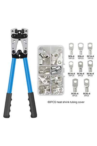 lion rage أداة ضغط يدوية محمولة للكابل HX-50B، 60 قطعة، كماشة ضغط HX-50B، 6-5...