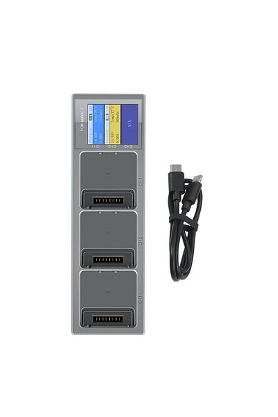 Choice D-3 New 3 In 1 Charging Hub For Dji Mavic 3 Battery Charger With Digital Display Screen Usb Charging