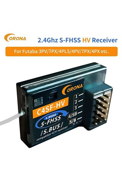 Choice CORONA C4SF 2.4G HV Receiver for FutabaS-FHSS FHSS SBUS 3PV 3PK 4PKS 7PK T14SG Splashproof
