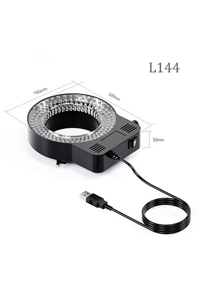 Choice مصباح إضاءة حلقي مستقطب بإضاءة LED L144 Mechanic L64/72/144 لمجهر ثلاثي العينيات