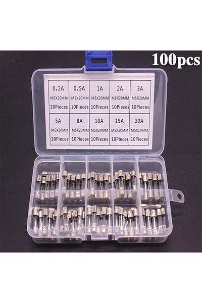 Choice 100pcs 100 Pcs Fast Blown Glass Fuse Combination Kit 5x20 Mm 250 V 0.1 0.2 0.25 0.5 1 1.5 2 3 4 5 8