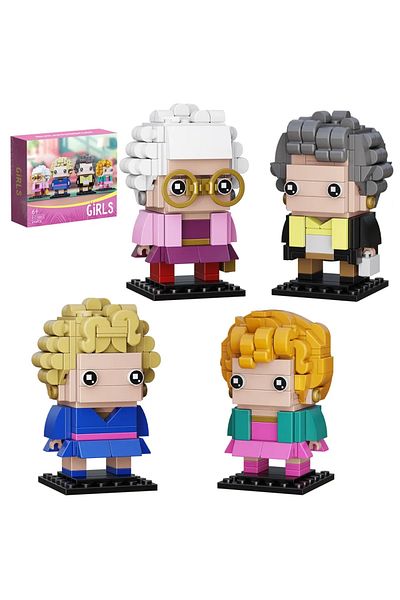 BuildMoc 4 in 1 Golden Girl Figures Building Block Dorothy Zbornak Rose Nylund Blanche Elizabeth Devereaux...