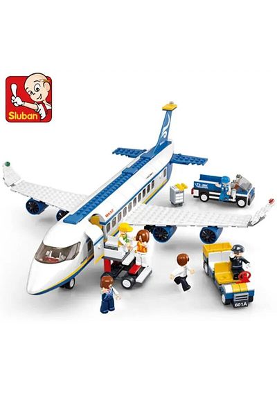Choice No Box 463pcs Sluban Creative City Airbus Cargo Aircraft Plane Building Blocks Air Ambulance Airplan