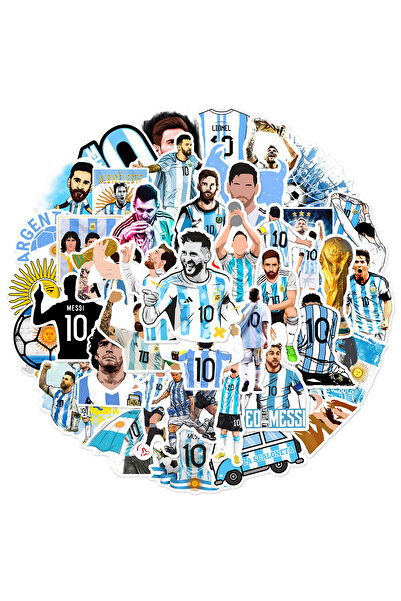 Choice 50 قطعة من ملصقات نجوم كرة القدم ميسي ملصقات صغيرة لزجاجات هيدرو فلاسك...