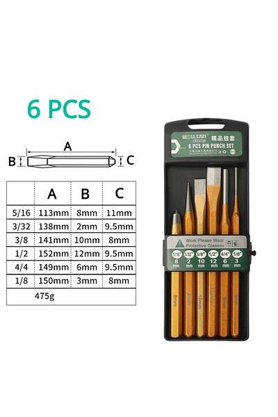 Choice 6 Pcs 6 Pcs Punch And Chisel Set 3 Piece Digging Tools Chisel Set Piece Professional Mechanics Punch