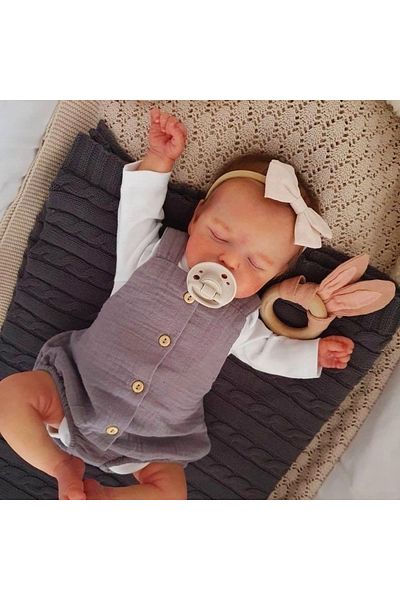 MRB Finished Doll 46cm Already Finished Reborn Rosalie Sleeping Doll Newborn Hand-rooted Hair 3d Painted