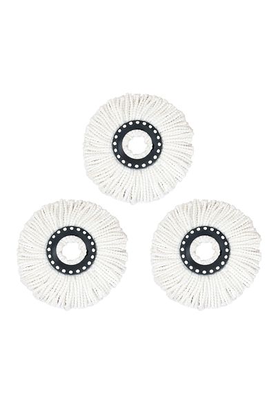 Choice 3 Pcs Round Replacement 360°rotating Mop Head Cleaning Floor Towel Accessories Microfiber 16mm Mop C