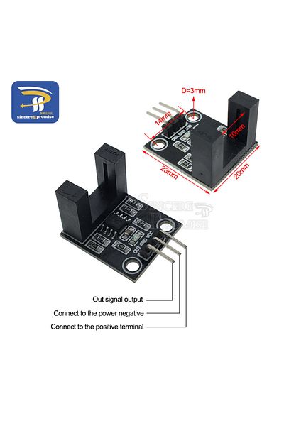 Choice Black Photoelectric Beam Speed Sensor Module 3.3v-5v Slot-type Optocoupler Tacho-generator Counter F