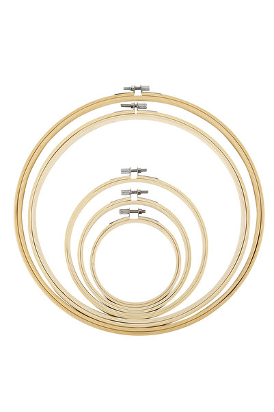 Choice 5 قطع 5 قطع حلقات تطريز إطار 13-30 سم حلقات تطريز خشبية دائرية حلقات ت...