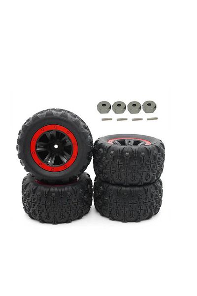 SURPASS HOBBY 4pcs 7009r Hex Rc Car Tires 85mm Skidproof Rubber Wheel Tires For Scy 16101 16102 16103 Pro Mjx Hype