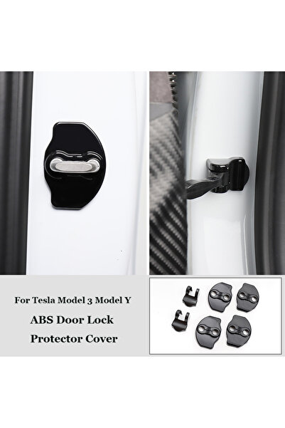 Choice مجموعة سوداء لغطاء حماية قفل الباب لسيارة Tesla Model Y Juniper Model ...