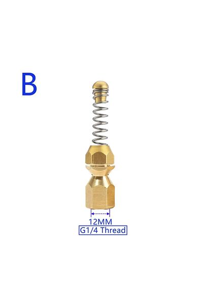 Choice Burgundy G1/4 G1/8 High Pressure Wash Sewer Drain Cleaning Nozzle Spring Head Drain Hose Nozzle Tool