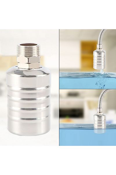 APWIKOGER 1/2" Upper Water Inlet Stainless Steel Floating Ball Valve Automatic Water Level Control Valve 1/2 3