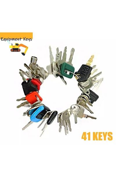 Choice 41PCS Heavy Equipment Keys Set For Case Cat Komatsu JCB Kubota Bobcat JLG CAT Volvo KAT
