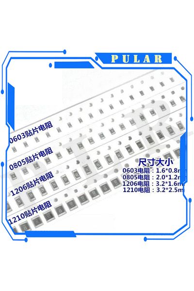 Choice 1206 10k 100pcs 5% Smd Resistor 0402 0603 0805 1206 1210 1k 1k2 1k5 1k6 1k8 2k 2k2 2k4 2k7 3k 3k3 3k