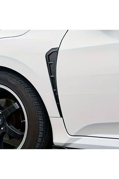 Choice Black 1 Pair Car Fender Side Air Vent Cover Trim Modified Carbon Fiber Black Fender Side Gills Unive