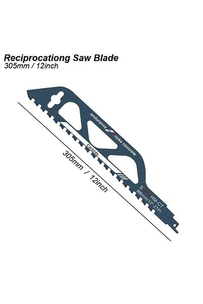 atooltour Saw Blade Brick 12in Reciprocating Saw Blade Demolition Masonry Saber Carbide Alloy Hard Cut Brick W