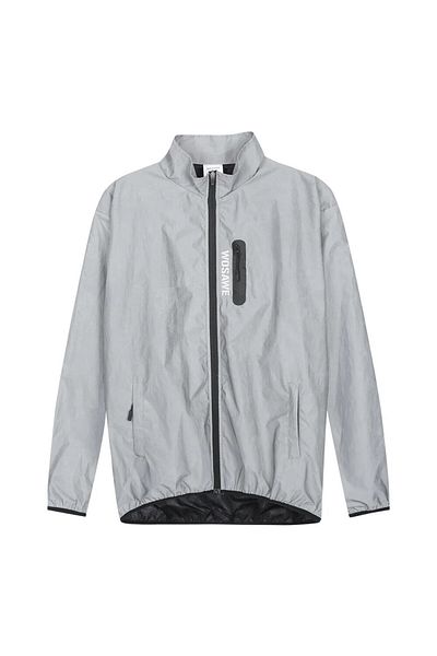 WOSAWE EU XL (ASIA 2XL) GRAY WOSAWE Full Reflective Cycling Jacket Winter Autumn Bicycle Windbreaker Bike S