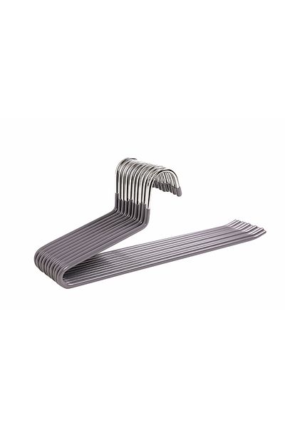 Choice 10pcs grey I KNOW High Quality 10PCS Metal Non-slip PVC Pants Hanger Grey Black White Color Skirt Tr