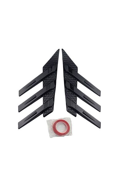 Choice Pairs Black Car Rear Windshield Sticker Decoration Accessory Side Spoiler Splitter Trim Triangle Lou