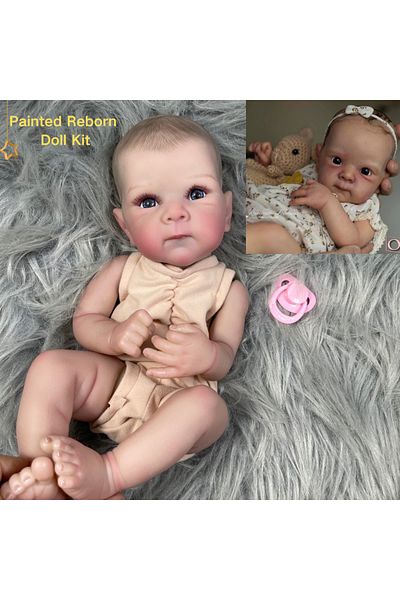 MRB Painted Doll Kit 18 Inch Already Painted Reborn Bettie Doll Kits With Eyelashes Vinyl Reborn Una