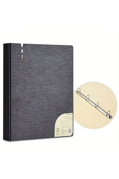 Choice Black New Perforated Folder 4-hole D-shaped Binder Transparent Shell Pp File A4 Quick Fishing Storag