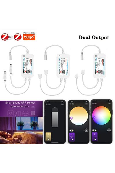 Choice Dimming Controller Zigbee 3.0 Led Controller Dc5v 12v 24v Dual Outport Cct/rgb/rgbww/rgbcct Led Stri