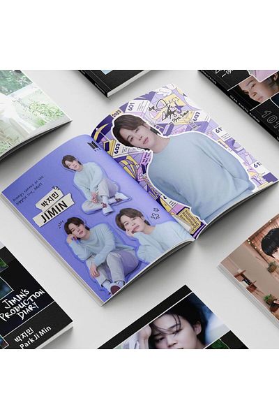 Choice ألبوم Kpop idol JIMIN'S PRODUCTIONDIARY كتب الصور والملصقات والبطاقات البريدية ومجموعة الصور المطبوعة لـ ...
