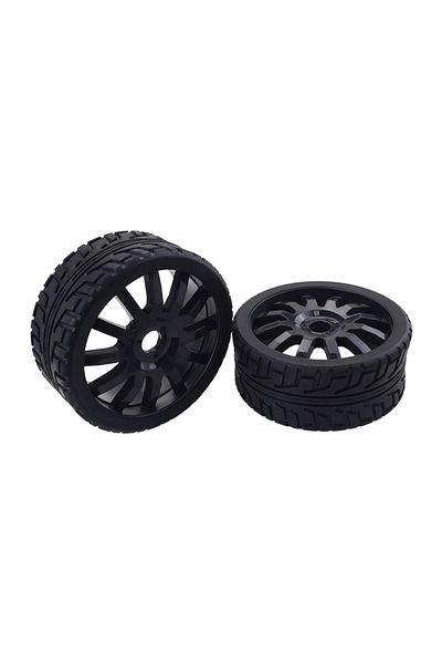 Choice Black 1/8 Rc Car Rubber Tyres Wheels For Redcat Hsp Hpi Hobao 1/8 On-road Car 2pcs Black