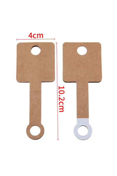 Choice 50 قطعة من بطاقات العرض اللاصقة القابلة للطي من كرافت فارغة، قلادة وسوار ومجوهرات معلقة، سعر البطاقة