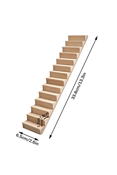 Choice قطعة واحدة من بيت الدمية بمقياس 1:12، سلم مصغر بدون درابزين، أثاث، نمو...