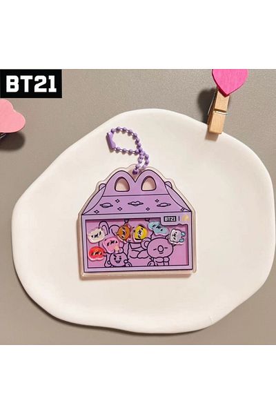Choice 1pcs Bt21 Popular Anime Cooky Koya Rj Keychain Pendant Pvc Shake Fighter 6.5cm Shake Toys Rocking Kn
