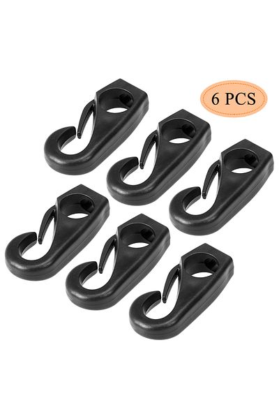 Choice 6pcs 6pcs Nylon Buckle Shock Cord Clip Hook Kayak Canoe Bungee Rope Line Rowing Boat Tie Cord Hook C