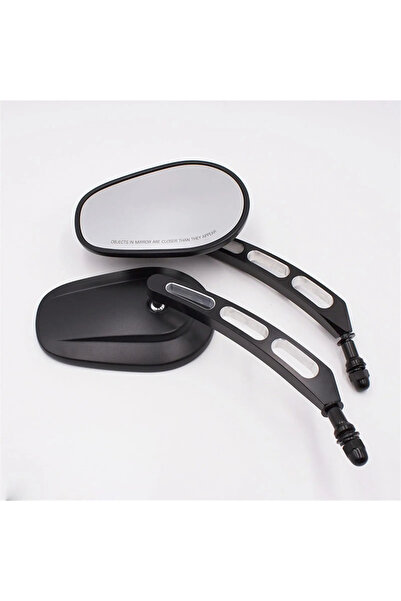 Choice زوج واحد من المرايا الجانبية الخلفية للدراجات النارية باللون الأسود مقاس 8 مم، مرآة الرؤية الخلفية لدراجة هارلي تورينج رود كينج سبورت