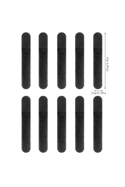 Choice 20 × 150 مم أسود 10 قطع من أحزمة النايلون وربطات الكابلات وحزام الحزام...