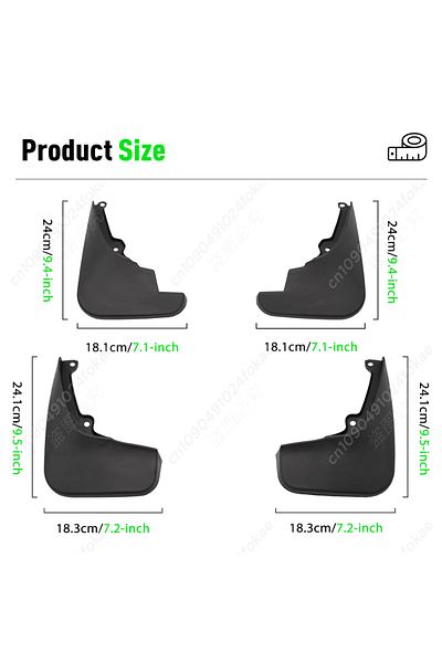 Choice 4 قطع - مجموعة واحدة لسيارة هيونداي أكسنت Gls صالون 2006 2007 2008 2009 2010 واقيات الطين وواقيات الطين