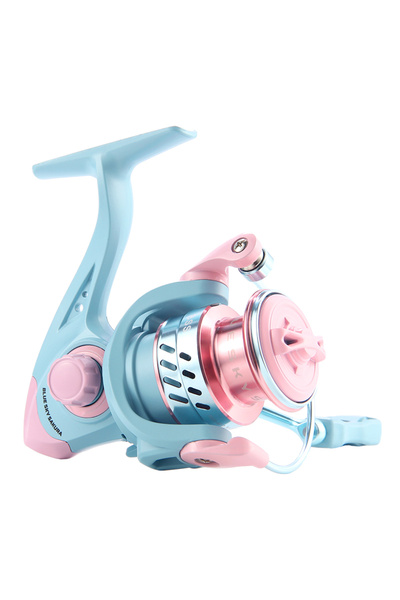 Choice1 بكرة صيد دوارة 1500-4000 من سلسلة 1500 باللون الأزرق الوردي من HAUT T...