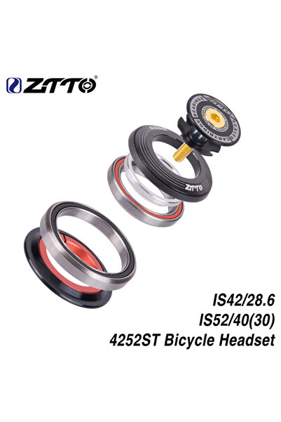 ZTTO 4252st Mtb Road Bicycle Headset Cnc 1 1/8"-1 1/2" 1.5 Tapered 28.6 Straight Tube Bike Fork Inte