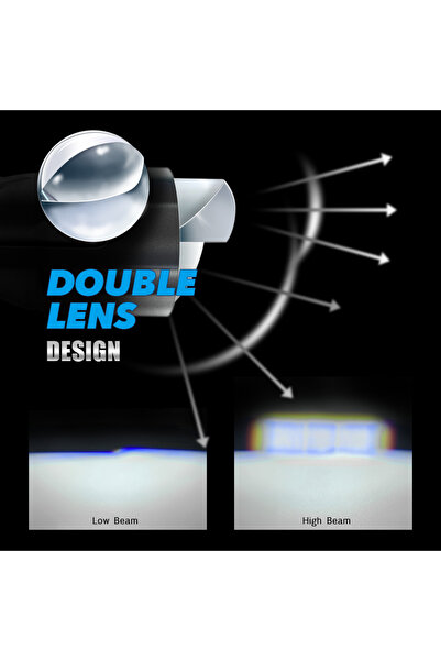 Choice مصباح أمامي LED H4/9003/HB2 Hi/Lo قطعتان عاليتا الطاقة بعدسة صغيرة مزدوجة H4 مصباح أمامي عالي/منخفض