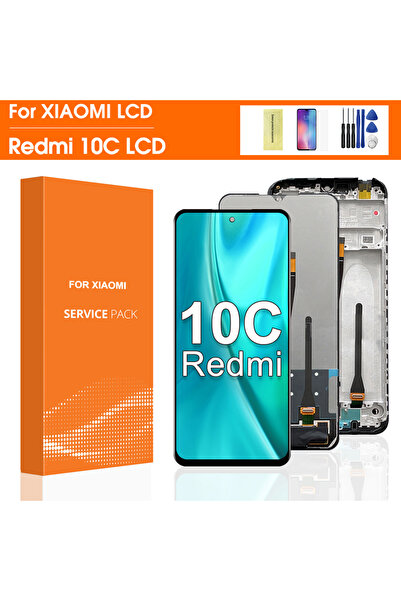 Choice1 شاشة LCD سوداء بإطار مقاس 6.71 بوصة لهاتف Redmi 10C، مجموعة محول رقمي...