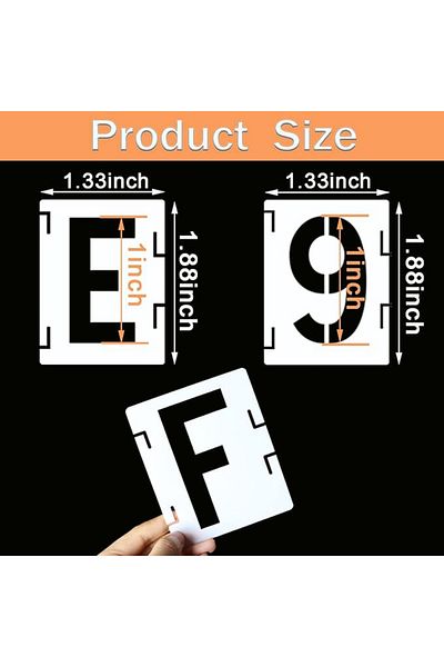 Choice 1 Inch 42 Pieces Of Letter Hollow Templates, Reusable Artistic Fonts, Coloring, Spray Painting. Suit