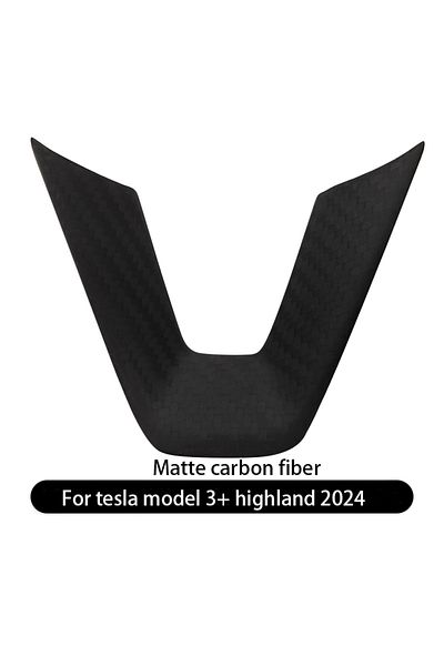 Choice Matte Carbon Steering Wheel Patch For Tesla Model 3 Real Carbon Fiber Steering Wheel U-shaped Prote