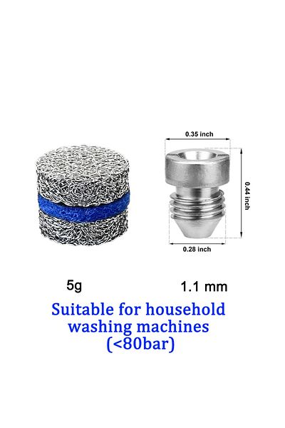 Choice 3 Layers And 1.1 New Foam Cannon Orifice Nozzle Tips And Foam Maker Mesh Filter 0.9mm To 1.4mm Foam