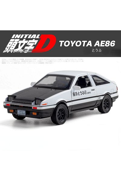 Choice Black No Box 1:32 Toyota Ae86 Toy Car Diecast Miniature Model Pull Back Sound Light Doors Openable E
