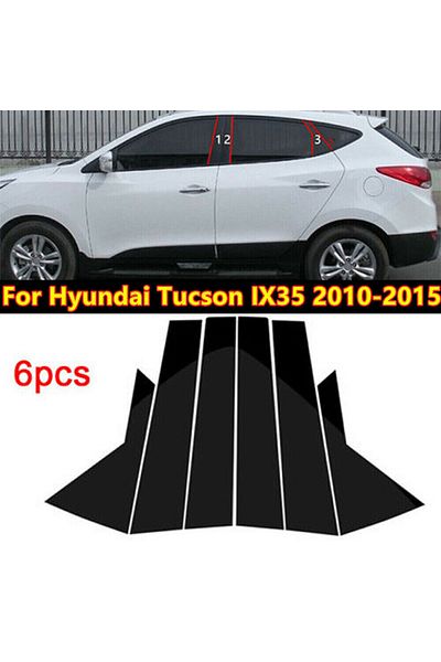 Choice Glossy Black Pillar Post Door Trims Window Cover Stickers Accessories Fit For Hyundai Ix35 Tucson...